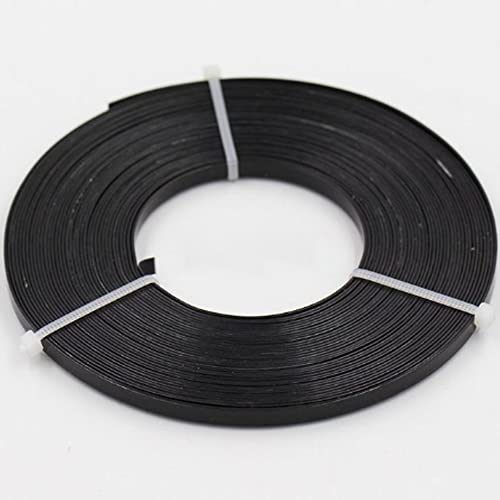 4 m flacher Aluminiumdraht – 5 mm x 1 mm Basteldraht for DIY-Projekte, Schmuckherstellung und Bildhauerei – in mehreren Farben, 1 Stück(Black) von RSRSR