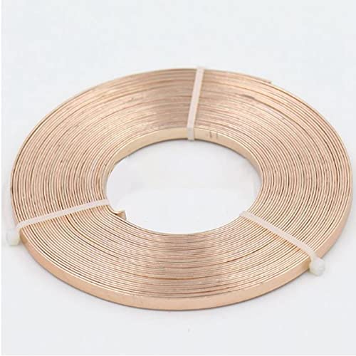 4 m flacher Aluminiumdraht – 5 mm x 1 mm Basteldraht for DIY-Projekte, Schmuckherstellung und Bildhauerei – in mehreren Farben, 1 Stück(Brass) von RSRSR