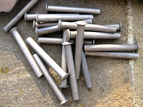 10x 50 x 6 mm Nieten zur Griffreparatur von Schaufeln, Spaten, Heugabeln, Rechen, Harken von RST