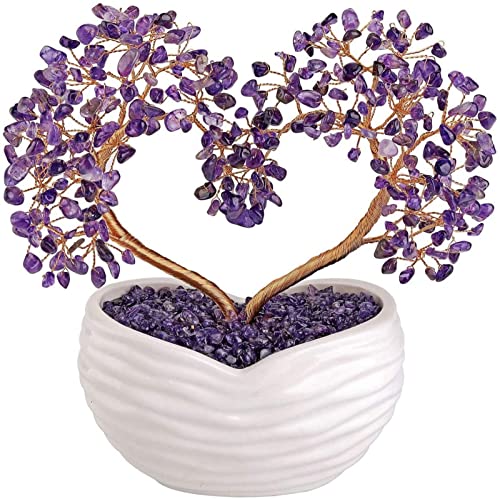RSTJVB Natürlicher Amethyst-Kristallbaum Drahtquarzkristalle Heilender Edelstein-Geldbaum Feng Shui Figur für Liebesglück Heimtextilien,Amethyst RSTJVB Natürlicher Amethyst-Kristallbaum Drahtquarzkristalle Heilender Edelstein-Geldbaum Feng Shui Figur für Liebesglück Heimtextilien,Amethyst von RSTJVB