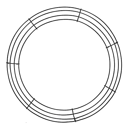 RSTYS Draht-Blumenkranz-Rahmen, 2 Stück, Kranz, Basismetall, runde Form, Draht, Blumenkranz, Rahmen für DIY Handwerk Dekoration (30,5 cm) von RSTYS