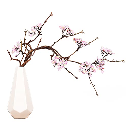 RSTYS Künstliche Kirschblütenzweige, 86 cm langer Stiel, Kunststoff, künstliche Kirschzweige, kleine Blumen, trockene Zweige für Heimdekoration, 2 Stück von RSTYS