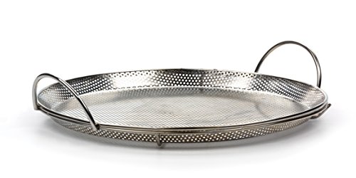 RSVP International Endurance® Präzisions-Pizza-Pfanne, Edelstahl, 29,2 cm, zur Verwendung auf Grill oder Backofen, braune knusprige Kruste ohne Pizza, spülmaschinenfest von RSVP International