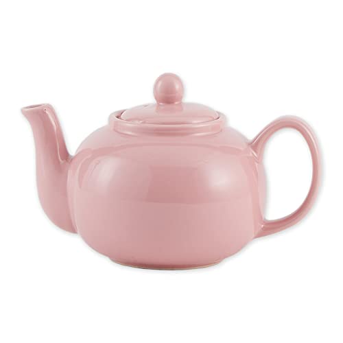 RSVP International Steingut-Teekannen-Kollektion, mikrowellen- und spülmaschinenfest, 1,2 l, Rosa von RSVP International