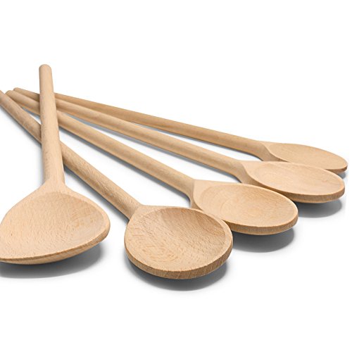 RSW24® 5-tlg Kochlöffel-Set | 25-35cm Länge | Buchenholz | Holzlöffel | Verschiedene Größen | Made in Germany von RSW24