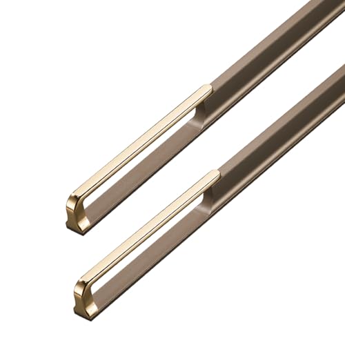 RSWZSFL 2 Stück Griffe Möbelgriffe Schrankgriffe Küchengriffe Zinklegierung Möbel Schubladengriffe für Schränke Kleiderschrank (Champagne gold,Length:1000mm) von RSWZSFL