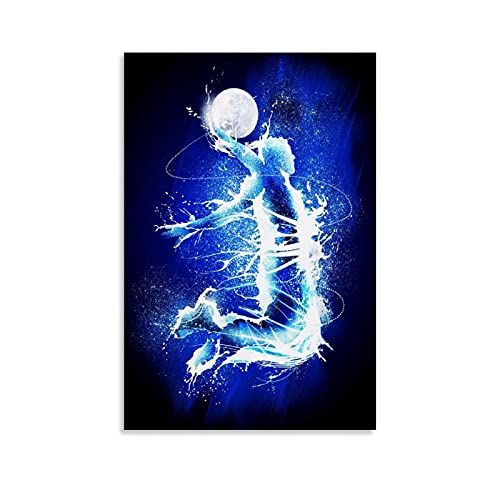 RSZHHL Volleyball Abstraktes Gemälde Sport Poster Dekoration Gemälde Schlafzimmer Wandkunst Leinwand Wohnzimmer Poster Arbeitszimmer Druck Gemälde 60 x 90 cm von RSZHHL