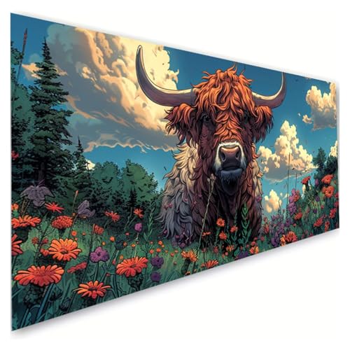 Diamond Painting Anlage Diamond Painting Erwachsene Groß XXL 100x180cm,5D Diamant Paintings Bilder Kuh Malen Nach Zahlen Anfänger,DIY Full Drill Diamant Malerei Stickerei Bastelset,Zimmer Deko G2-561 von RSZYUUNG