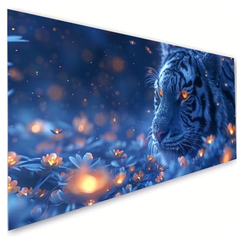 Diamond Painting Erwachsene Groß XXL 100x220cm,5D Diamant Painting Bilder Tiger Diamond Paintings Kinder Blume Diamond-painting,DIY Mosaikherstellung Basteln Mädchen Geschenke,Deko Wohnzimmer G2-598 von RSZYUUNG
