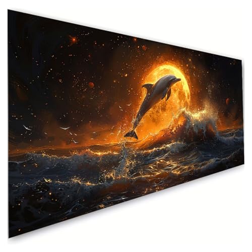 Diamond Painting Erwachsene Groß XXL 60x120cm, 5D Diamant Painting Bilder Delphin Diamond Paintings Kinder Meereswellen Diamond-painting, DIY Mosaikherstellung Basteln Mädchen, Deko Wohnzimmer G2-560 Diamond Painting Erwachsene Groß XXL 60x120cm, 5D Diamant Painting Bilder Delphin Diamond Paintings Kinder Meereswellen Diamond-painting, DIY Mosaikherstellung Basteln Mädchen, Deko Wohnzimmer G2-560 von RSZYUUNG