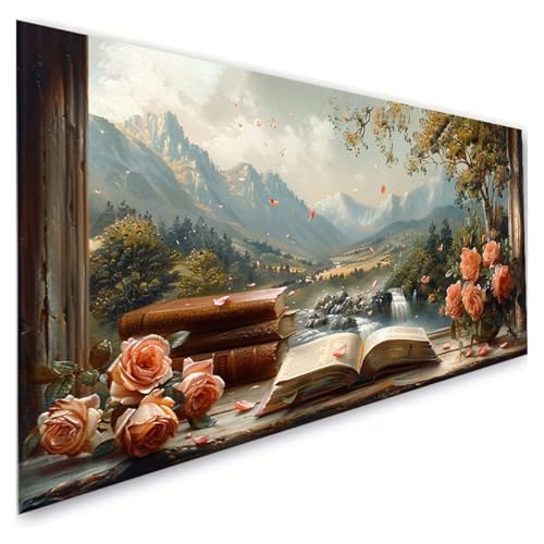 Diamond Painting Erwachsene Groß XXL 80x160cm, 5D Diamant Painting Bilder Rose Diamond Paintings Kinder Baum Diamond-painting, DIY Mosaikherstellung Basteln Mädchen Geschenke, Deko Wohnzimmer G2-680 von RSZYUUNG