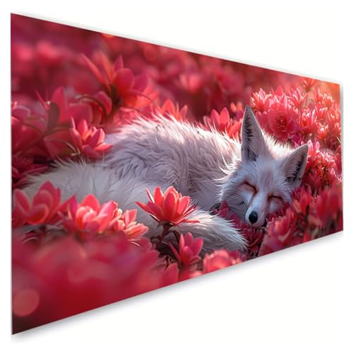 Diamond Painting Erwachsene Groß XXL 80x160cm,5D Diamant Painting Bilder Blume Diamond Paintings Kinder Füchse Diamond-painting,DIY Mosaikherstellung Basteln Mädchen Geschenke,Deko Wohnzimmer G2-632 von RSZYUUNG