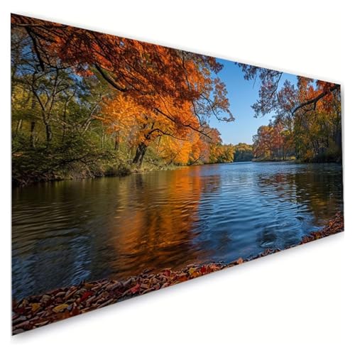 Diamond Painting Herbst Diamond Painting Erwachsene Groß XXL 70x140cm,5D Diamant Paintings Bilder Baum Malen Nach Zahlen Anfänger,DIY Full Drill Diamant Malerei Stickerei Bastelset,Zimmer Deko G2-683 von RSZYUUNG