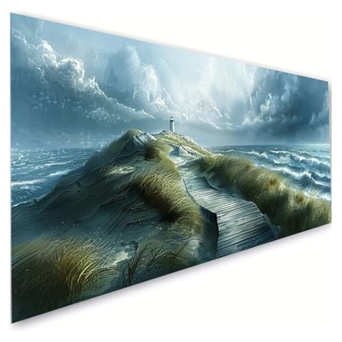 Diamond Painting Leuchtturm Diamond Painting Erwachsene Groß XXL 10x20cm, 5D Diamant Paintings Bilder Himmel Malen Nach Zahlen Anfänger, DIY Full Drill Diamant Malerei Bastelset, Zimmer Deko G2-529 von RSZYUUNG