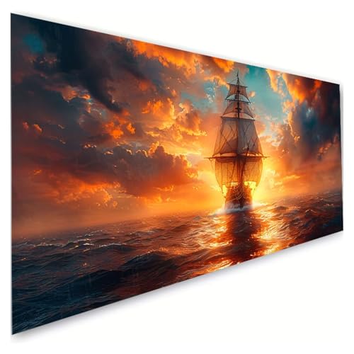 Diamond Painting Meer Diamond Painting Erwachsene Groß XXL 80x160cm, 5D Diamant Paintings Bilder Segelboot Malen Nach Zahlen Anfänger, DIY Full Drill Diamant Malerei Bastelset, Zimmer Deko G2-583 Diamond Painting Meer Diamond Painting Erwachsene Groß XXL 80x160cm, 5D Diamant Paintings Bilder Segelboot Malen Nach Zahlen Anfänger, DIY Full Drill Diamant Malerei Bastelset, Zimmer Deko G2-583 von RSZYUUNG