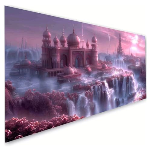 Diamond Painting Schloss Diamond Painting Erwachsene Groß XXL 50x100cm, 5D Diamant Paintings Bilder Wasserfall Malen Nach Zahlen Anfänger, DIY Diamant Malerei Stickerei Bastelset, Zimmer Deko G2-555 Diamond Painting Schloss Diamond Painting Erwachsene Groß XXL 50x100cm, 5D Diamant Paintings Bilder Wasserfall Malen Nach Zahlen Anfänger, DIY Diamant Malerei Stickerei Bastelset, Zimmer Deko G2-555 von RSZYUUNG