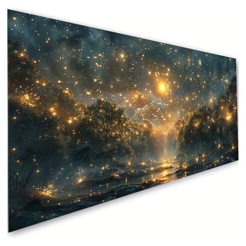Diamond Painting Sternenhimmel Diamond Painting Erwachsene Groß XXL 100x180cm, 5D Diamant Paintings Bilder Glühwürmchen Malen Nach Zahlen Anfänger, DIY Diamant Malerei Bastelset, Zimmer Deko G2-591 von RSZYUUNG