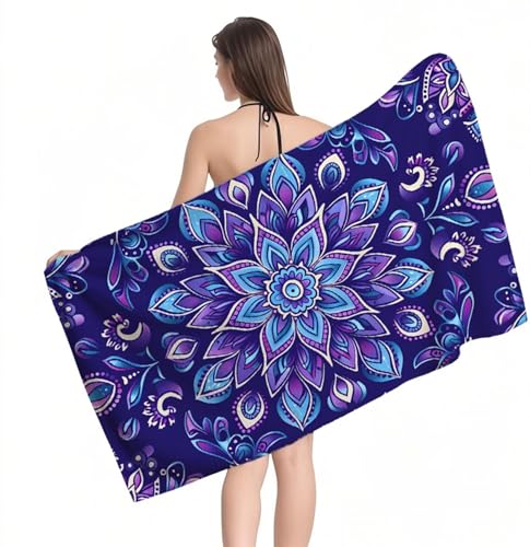 Strandtuch Lila Blumen Mikrofaser Handtuch Groß 70 x 140 cm, Saunahandtuch Schnell Trocknendes, Sandfreie Stranddecke, Saugfähiges Badetuch, Platzsparende Reisehandtuch, Strandurlaub Must Haves Y1-633 Strandtuch Lila Blumen Mikrofaser Handtuch Groß 70 x 140 cm, Saunahandtuch Schnell Trocknendes, Sandfreie Stranddecke, Saugfähiges Badetuch, Platzsparende Reisehandtuch, Strandurlaub Must Haves Y1-633 von RSZYUUNG