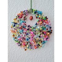 Üppiger Funkelnder Sonnenfänger Suncatcher Reifkranz Perlen Deko Geschenk von RSkreativRosiStiller