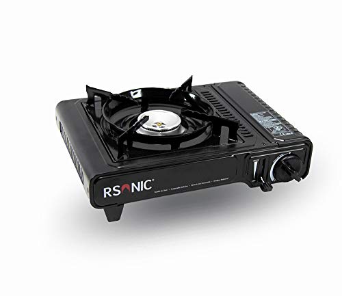 RSonic Camping Set | Gaskocher (Gasherd) mit Transportkoffer | Grillplatte | Tragetasche für Gaskocher | 227g MSF1-A Butan Gaskartusche | einfach Auswählen | | (Gaskocher) von RSonic
