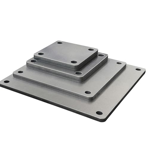 RT-Industriebedarf Ankerplatte Stahl S235JR/S355MC – gelaserte Stahlplatte entgratet, Kopfplatte Fußplatte – Stahlzuschnitt 8–12 mm (1, 150 x 150 mm x 12mm) von RT-Industriebedarf