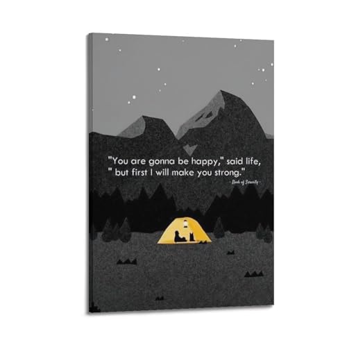 Inspirierendes Poster "You Are Gonna Be Happy, Said Life, But First I Will Make You", dekoratives Gemälde, Leinwand, Wandposter und Kunstdruck, moderne Familienschlafzimmer-Dekoration, Poster, 50,8 x Inspirierendes Poster "You Are Gonna Be Happy, Said Life, But First I Will Make You", dekoratives Gemälde, Leinwand, Wandposter und Kunstdruck, moderne Familienschlafzimmer-Dekoration, Poster, 50,8 x von RTAG