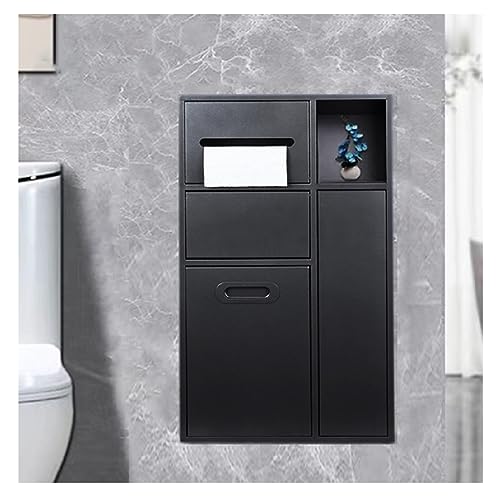 RTAKG Edelstahl-Duschnische, mehrschichtige Mülleimer-Toilettenpapier-Aufbewahrungsbox, einfach zu installierende versenkte Duschnische für Hotel-Wohnbadetoiletten von RTAKG
