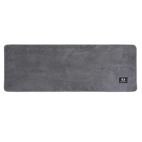 RTBQJ-AT Badematte rutschfest Badezimmerteppich Groß Mikrofaser Weicher Badvorleger Küchenbodenmatten Maschinenwaschbar Öko-Tex 100 Zertifiziert 40x120cm, Grau von RTBQJ-AT