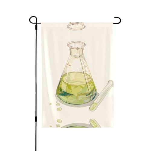 Ausrüstung für wissenschaftliche Experimente, lebendige Allover-Druck-Flagge, wetterfestes Polyester, perfekt für Terrasse, Hof oder Gartendekoration von RTCVXZDSA