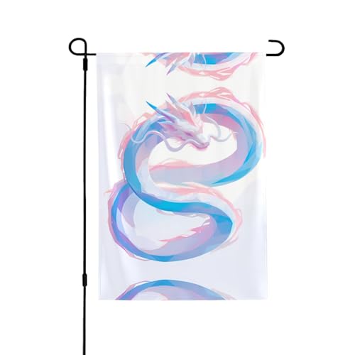 Bild eines Drachen, lebendiger Allover-Druck, wetterfestes Polyester, perfekt für Terrasse, Hof oder Gartendekoration von RTCVXZDSA
