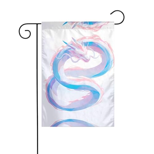 Bild eines Drachen Gartenflagge, 30,5 x 45,7 cm, lebendige, doppelseitige Outdoor-Flagge für Höfe, Gärten, Terrassen und Rasenflächen von RTCVXZDSA