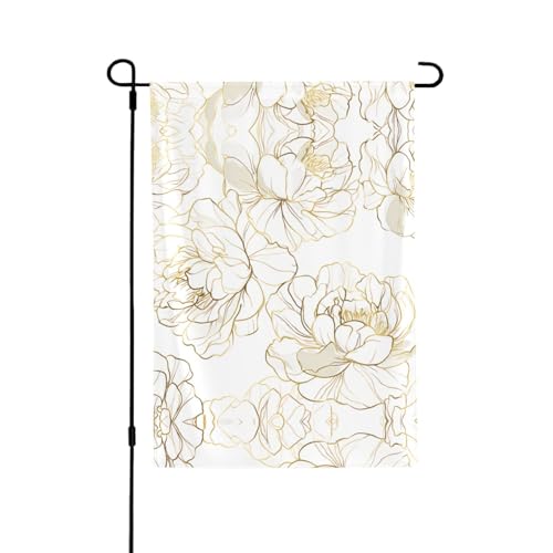 Bunte Rosen, lebendiger Allover-Druck, wetterfestes Polyester, perfekt für Terrasse, Hof oder Gartendekoration von RTCVXZDSA