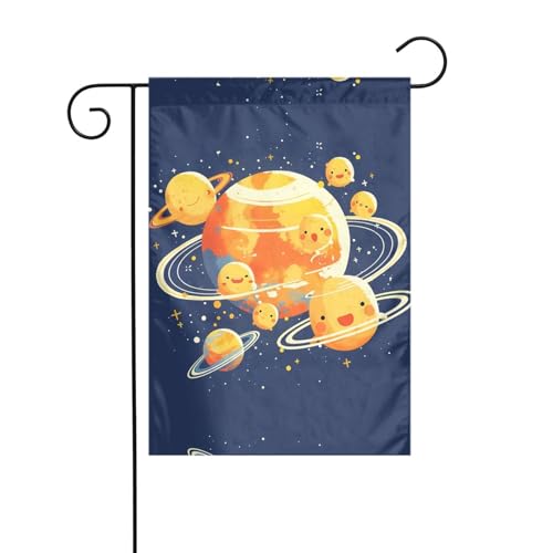 Cartoon Planet Gartenflagge 30,5 x 45,7 cm – lebendige, doppelseitige Outdoor-Flagge für Höfe, Gärten, Terrassen und Rasen Cartoon Planet Gartenflagge 30,5 x 45,7 cm – lebendige, doppelseitige Outdoor-Flagge für Höfe, Gärten, Terrassen und Rasen von RTCVXZDSA