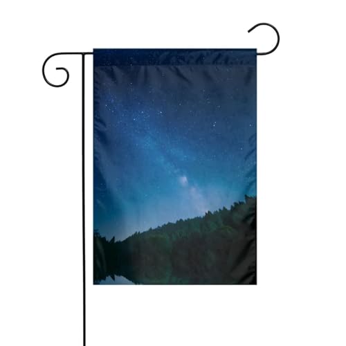 Cosmic Sternenhimmel-Gartenflagge, 30,5 x 45,7 cm, lebendige, doppelseitige Outdoor-Flagge für Höfe, Gärten, Terrassen und Rasenflächen von RTCVXZDSA