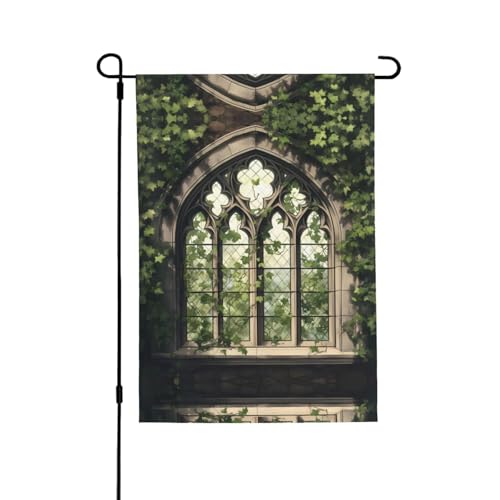 Die Fenster der Villa mit lebendigem Allover-Druck, wetterfestes Polyester, perfekt für Terrasse, Hof oder Gartendekoration Die Fenster der Villa mit lebendigem Allover-Druck, wetterfestes Polyester, perfekt für Terrasse, Hof oder Gartendekoration von RTCVXZDSA