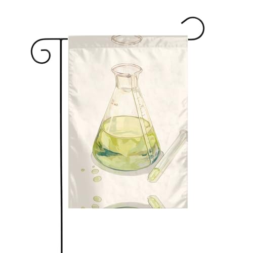 Equipment For Scientific Experiments Gartenflagge, 30,5 x 45,7 cm, lebendige, doppelseitige Outdoor-Flagge für Höfe, Gärten, Terrassen und Rasen von RTCVXZDSA