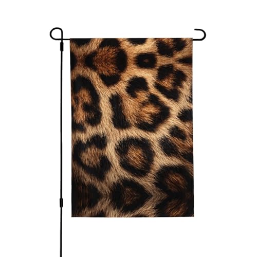 Flagge mit Leopardenmuster, lebendiger Allover-Druck, wetterfestes Polyester, perfekt für Terrasse, Hof oder Gartendekoration von RTCVXZDSA