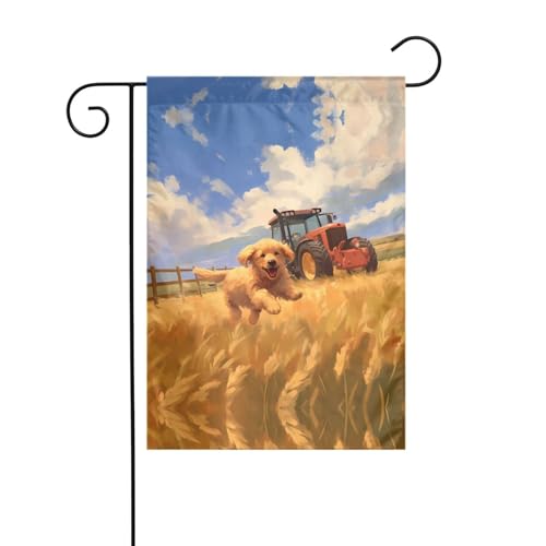 Gartenflagge "Dogs Running In The Fields", 30,5 x 45,7 cm, lebendige, doppelseitige Outdoor-Flagge für Höfe, Gärten, Terrassen und Rasen Gartenflagge "Dogs Running In The Fields", 30,5 x 45,7 cm, lebendige, doppelseitige Outdoor-Flagge für Höfe, Gärten, Terrassen und Rasen von RTCVXZDSA