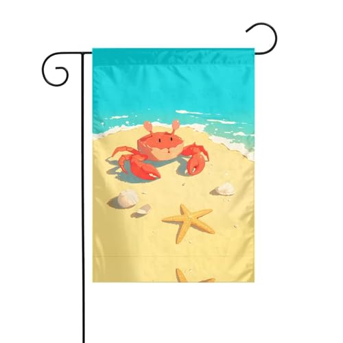 Gartenflagge Krabben und Seestern, 30,5 x 45,7 cm, lebendige, doppelseitige Outdoor-Flagge für Höfe, Gärten, Terrassen und Rasen Gartenflagge Krabben und Seestern, 30,5 x 45,7 cm, lebendige, doppelseitige Outdoor-Flagge für Höfe, Gärten, Terrassen und Rasen von RTCVXZDSA