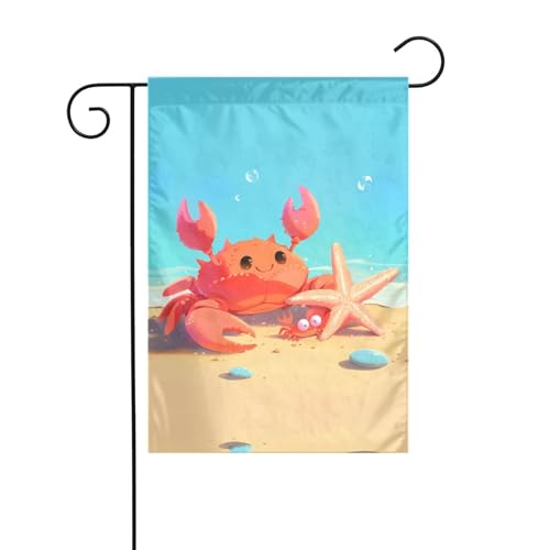 Gartenflagge Krabben und Seestern, 30,5 x 45,7 cm, lebendige, doppelseitige Outdoor-Flagge für Höfe, Gärten, Terrassen und Rasen Gartenflagge Krabben und Seestern, 30,5 x 45,7 cm, lebendige, doppelseitige Outdoor-Flagge für Höfe, Gärten, Terrassen und Rasen von RTCVXZDSA