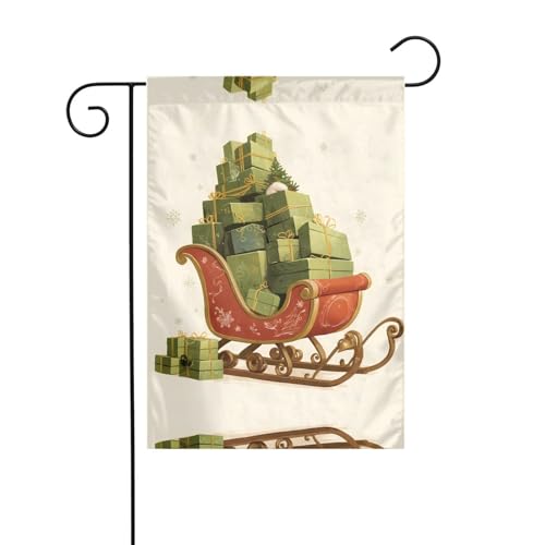 Gartenflagge mit Weihnachtsmann-Schlitten, 30,5 x 45,7 cm, lebendige, doppelseitige Outdoor-Flagge für Höfe, Gärten, Terrassen und Rasenflächen Gartenflagge mit Weihnachtsmann-Schlitten, 30,5 x 45,7 cm, lebendige, doppelseitige Outdoor-Flagge für Höfe, Gärten, Terrassen und Rasenflächen von RTCVXZDSA