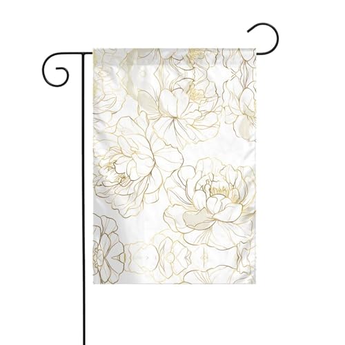 Gartenflagge mit bunten Rosen, 30,5 x 45,7 cm, lebendige, doppelseitige Outdoor-Flagge für Höfe, Gärten, Terrassen und Rasenflächen von RTCVXZDSA