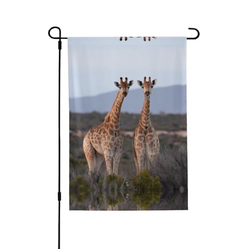 Giraffenflagge mit lebendigem Allover-Druck, wetterfestes Polyester, perfekt für Terrasse, Hof oder Gartendekoration von RTCVXZDSA