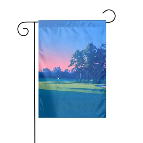 Golfplatz-Gartenflagge, 30,5 x 45,7 cm, lebendige, doppelseitige Outdoor-Flagge für Höfe, Gärten, Terrassen und Rasenflächen von RTCVXZDSA