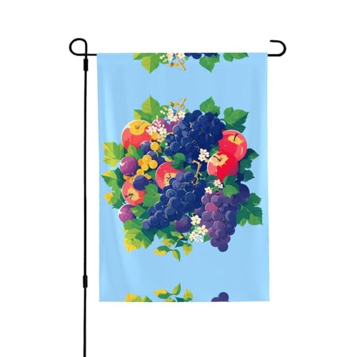 Grape Vibrant Allover-Print Flagge – wetterfestes Polyester, perfekt für Terrasse, Hof oder Gartendekoration von RTCVXZDSA