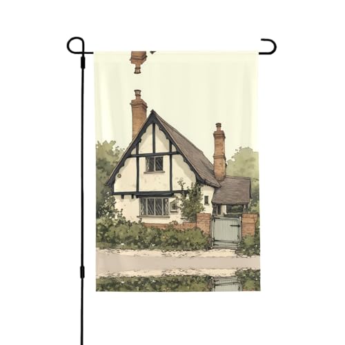 Manga Villa Vibrant Allover-Print Flagge – wetterfestes Polyester, perfekt für Terrasse, Hof oder Garten Dekoration von RTCVXZDSA