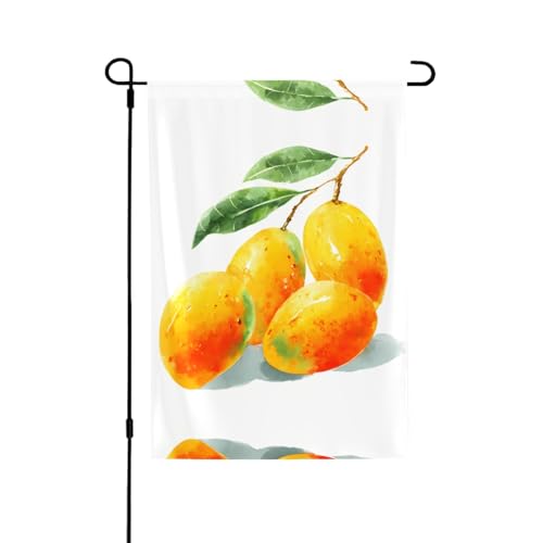 Orangefarbene Flagge mit lebendigem Allover-Druck, wetterfestes Polyester, perfekt für Terrasse, Hof oder Gartendekoration von RTCVXZDSA