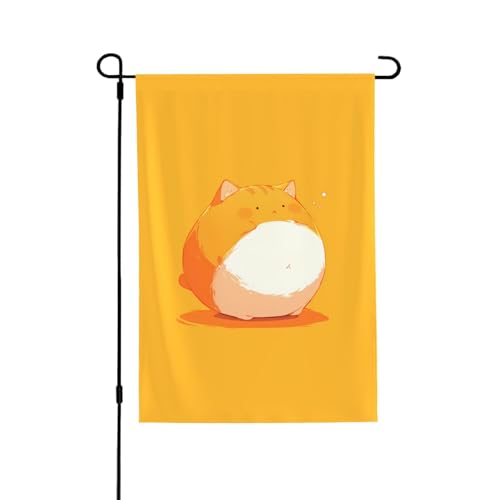 Orangefarbene Flagge mit lebendigem Allover-Druck, wetterfestes Polyester, perfekt für Terrasse, Hof oder Gartendekoration von RTCVXZDSA