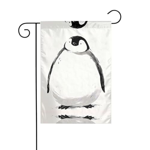 Pinguin-Gartenflagge, 30,5 x 45,7 cm, lebendige, doppelseitige Outdoor-Flagge für Höfe, Gärten, Terrassen und Rasen Pinguin-Gartenflagge, 30,5 x 45,7 cm, lebendige, doppelseitige Outdoor-Flagge für Höfe, Gärten, Terrassen und Rasen von RTCVXZDSA