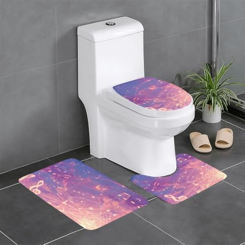 RTCVXZDSA 3-teiliges Badezimmerteppich-Set mit springenden Musiksymbolen – weiches Plüsch-Badematten-Set mit U-förmigem WC-Bodenteppich, rutschfest, wasserdicht, Badteppich-Kombination für Zuhause RTCVXZDSA 3-teiliges Badezimmerteppich-Set mit springenden Musiksymbolen – weiches Plüsch-Badematten-Set mit U-förmigem WC-Bodenteppich, rutschfest, wasserdicht, Badteppich-Kombination für Zuhause von RTCVXZDSA